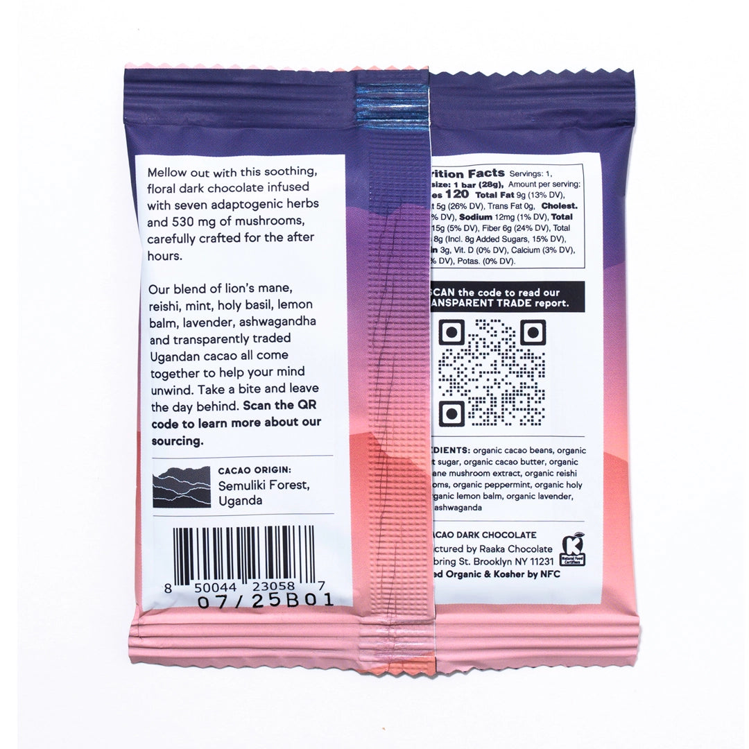 Raaka Chocolate - Mellow Moon Functional Dark Chocolate Bar