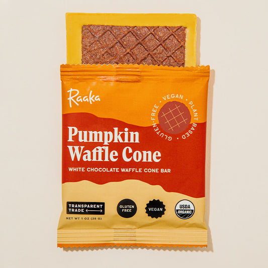 Raaka Chocolate - Pumpkin White Chocolate Waffle Cone Bar