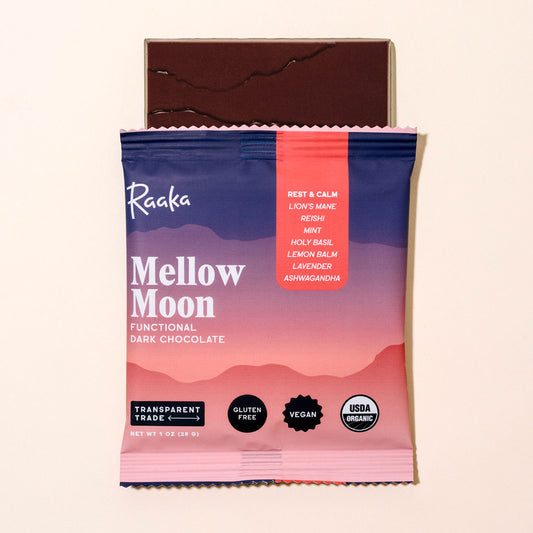 Raaka Chocolate - Mellow Moon Functional Dark Chocolate Bar